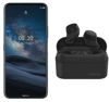 Picture of Nokia 8.3 Dual Sim Mobile, 6.81 Inches, 128 GB, 8 GB RAM, 5G - Polar Night with Nokia EarBuds - Black