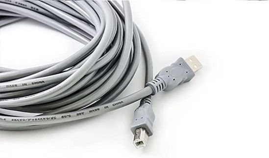 صورة كابل طابعة USB 2.0 عالي السرعة رمادي بطول 5 متر