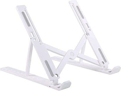 Picture of Multi-Position Plastic Adjustable Folding Tablet Stand for Laptop