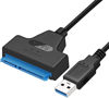 صورة بمكان المحول USB 3.0 الى ساتا لهارد SSD 2.5 انش وهارد ديسك من في كوم USB 3.0 الى ساتا 3، يدعم UASP-اسود