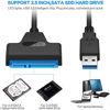 صورة بمكان المحول USB 3.0 الى ساتا لهارد SSD 2.5 انش وهارد ديسك من في كوم USB 3.0 الى ساتا 3، يدعم UASP-اسود