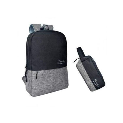 Picture of Smile 15.6 Inch Laptop Everyday Backpack With USB Charging Port With Handbag