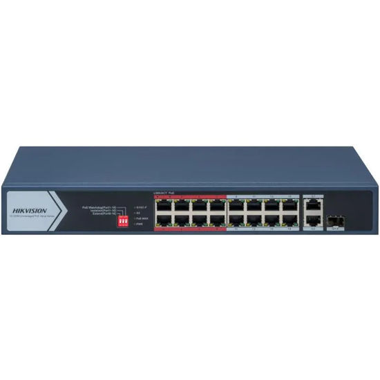 Picture of DS-3E0318P(c) 16 Port Fast Ethernet Unmanaged POE Switch