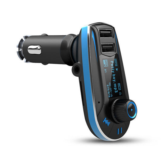 Picture of Wireless FM Transmitter Car Mp3 Player LCD Screen Car Audio MP3 Music Player FM Modulator Blue