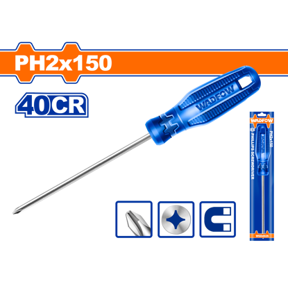 صورة WADFOW by Winland Phillips Screwdriver Round Shank 40CR Material [ WSD4926 ] & [ WSD4936 ] WAD-HT‏