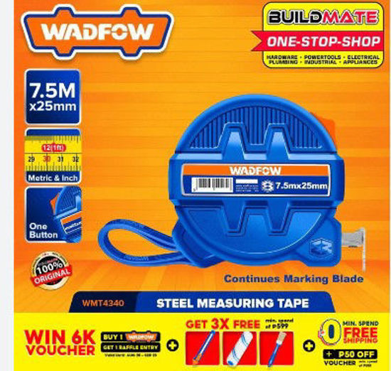 Picture of WADFOW Steel Measuring Tape 7.5m x 25mm Metric & Inch Measure Tape