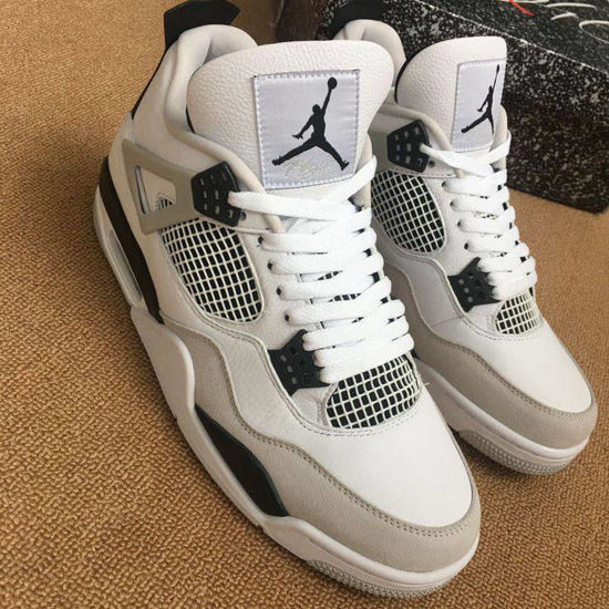 Picture of Air Jordan 4 Military Black