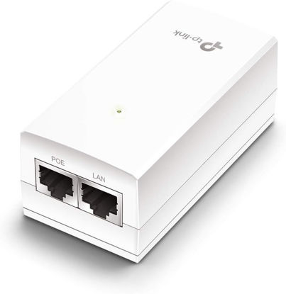 صورة TP-Link PoE Injector | PoE Adapter 24V DC Passive PoE | Gigabit Ports | Up to 100 Meters(325 feet) | Wall Mountable Design (TL-PoE2412G)